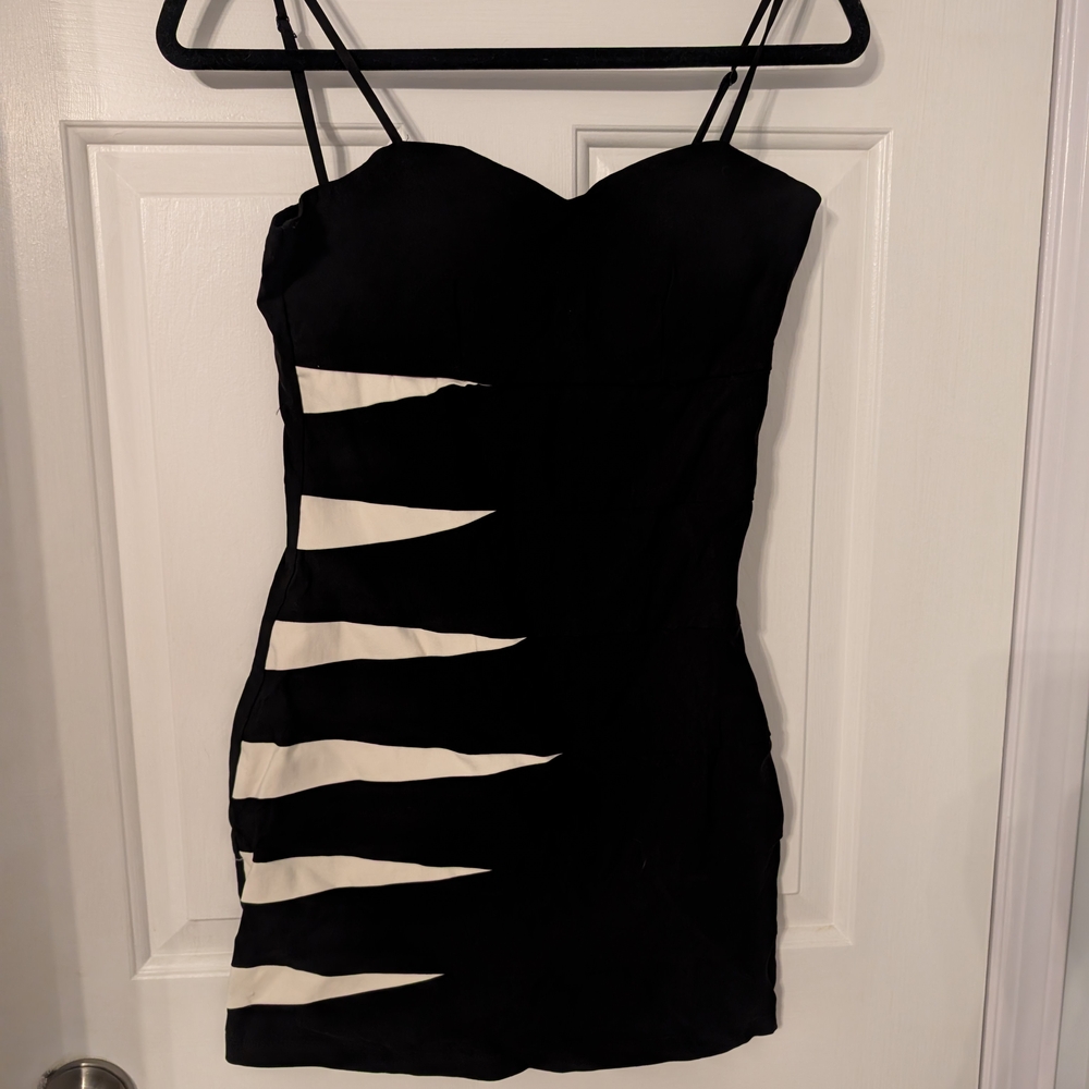 Elegant Black and White Women's Dress